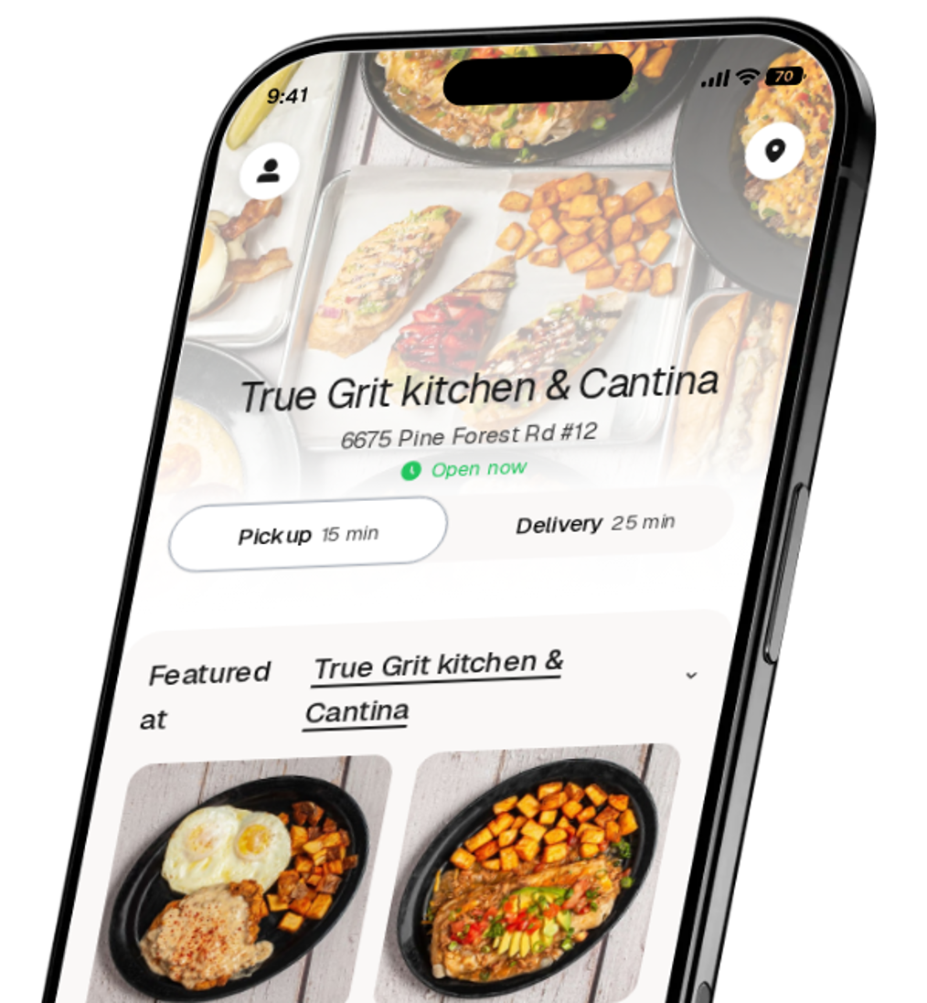 True Grit kitchen & Cantina app preview