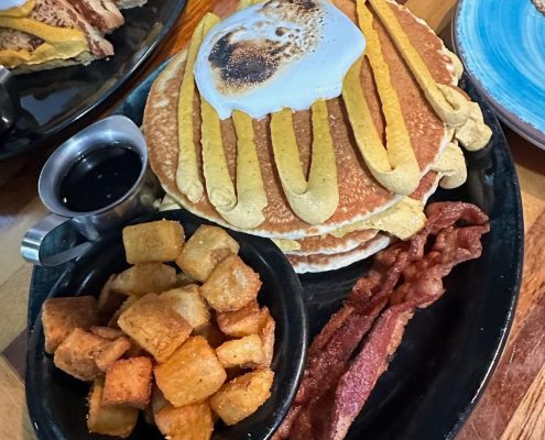 Brunch in Pensacola weekly special Smores Pancakes